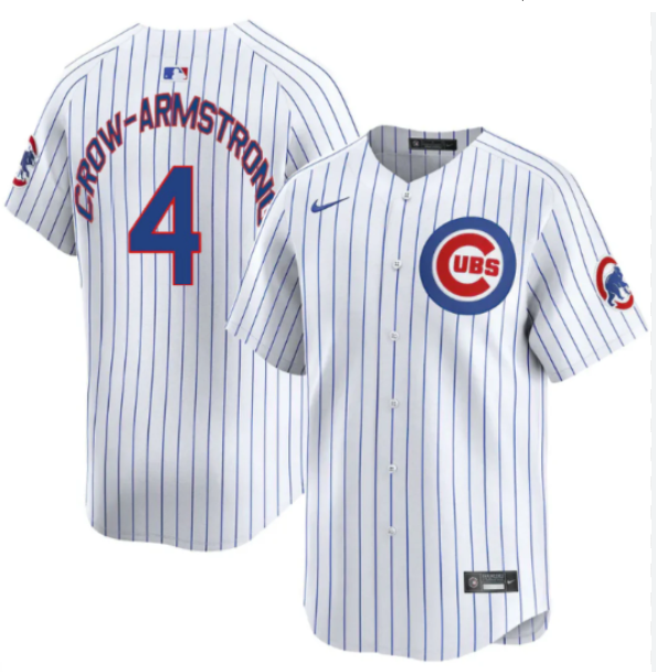 Men MLB CHICAGO CUBS #4 PETE CROW-ARMSTRONG white LIMITED Nike 2025 JERSEY